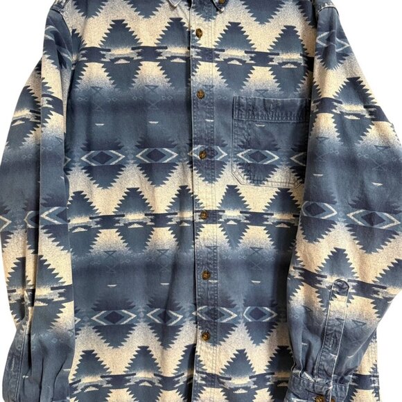 John Rich & Bros Woolrich Tribal Inspired Vintage SZ XL‎ Men's Shirt Workwear - Picture 8 of 10